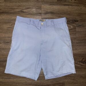 Peter Millar Shorts Mens 33 Blue Plaid Wicking Golf Performance